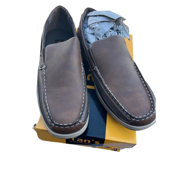 Tansmith leather men’s size 12 loafers style Diego 357002- NIB - Picture 1 of 4
